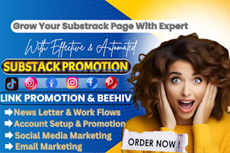 promote your newsletter, substack page link promotion