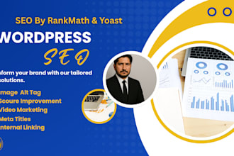 optimize wordpress SEO with rank math ,yoast with 95 score