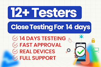 provide 12 testers google play console for closed testing