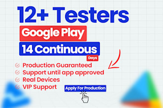 provide 12 testers google play console for closed testing