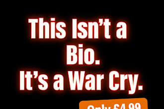 write you a personal war cry letter that awakens your fire