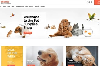 pet website organic pet food health product pet shopify store pet toy webite