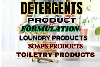 make product formulations of detergents, soaps, laundry and toiletry products