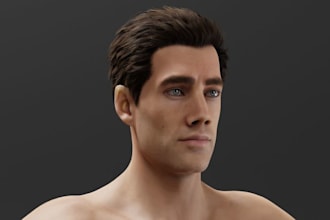 do realistic face 3d rig, nsfw model skeleton character rig,ue5 metahuman daz 3d
