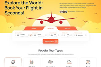 create flight booking website, tour website, hotel booking website