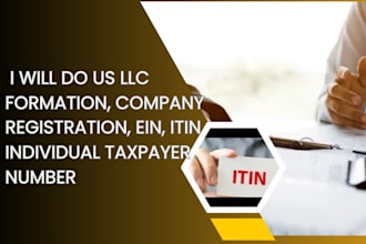 do us llc formation, company registration, ein, itin individual taxpayer number