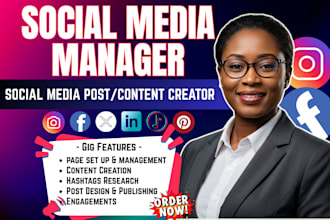 be your brand social media manager, content creator, social media post