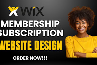 build a wix membership website, subscription website with login, user dashboard