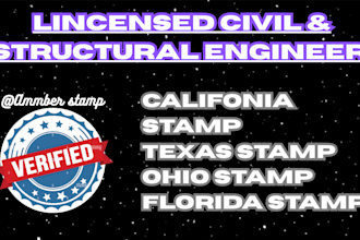 review stamp as lincensed civil and structural engineer in florida and ohio