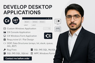develop custom desktop applications in wpf, winforms, uwp, dot net framework