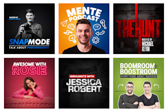 design a podcast cover art and podcast logo