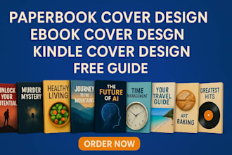 do premium book cover design, ebook cover or kindle cover design with mockup