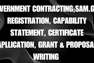 government contract grant proposal writing register samgov capability statement