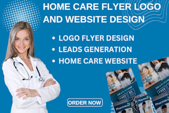 home care leads, healthcare leads medical logo health flyer