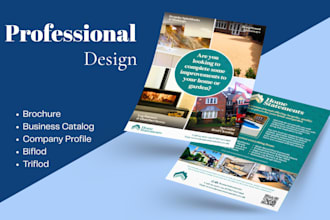 design corporate flyer,business profile,brochure, poster,etc