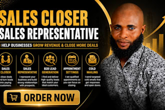 be your sales representative sales closer b2b lead generation sales person