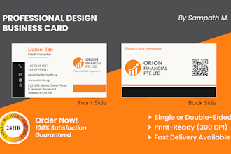design a modern printable business card and digital use