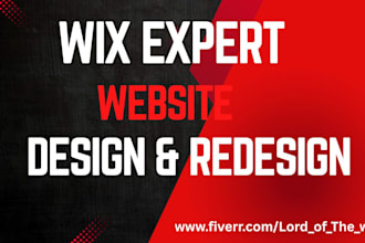 design and redesign wix websites for businesses