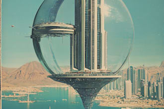 make a sci fi , cyberpunk, fantasy science fiction city
