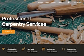 build a custom website for your carpentry, furniture, or upholstery business