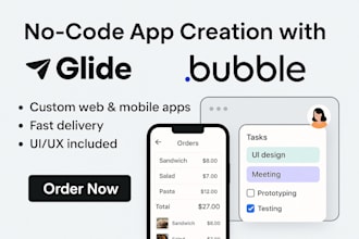 build mobile apps with glide airtable bubble adalo appsheet