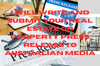 write and submit your real estate or property press release to australian media