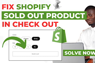 fix shopify sold out product, shopify inventory design