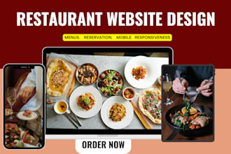 create restaurant website wordpress website design food website, recipe website