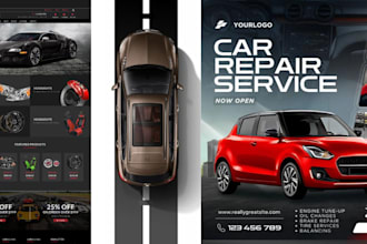 design automotive website, mechanic shop website, car, vehicle repair websites