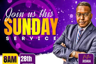 do unique event flyer or church flyer design within 8 hours