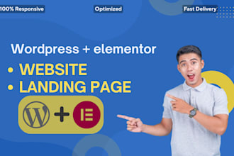 build barber business website using wordpress and elementor