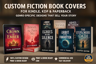 design a stunning fiction book cover for kindle, KDP, paperback, ebook cover