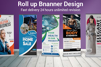 do roll up banner design and pull up, banner, retractable banner poster design