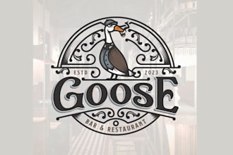 design goose trendy bar logo