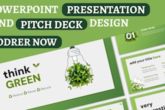 do powerpoint presentation design, powerpoint template, canva design, pitch deck