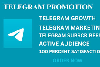 promote or grow telegram group channels to real and active telegram subscribers