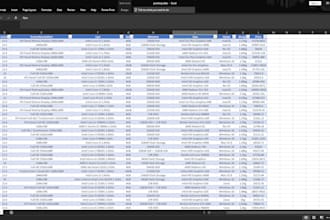 clean, format, merge, split excel data