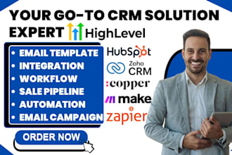 hubspot zoho crm gohighlevel workflow copper make automation zapier integration