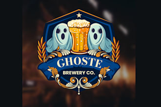 design awesome ghost brewery co logo