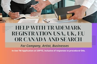 do trademark registration USA, UK, eu or canada and search