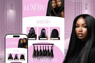 design hair extension makeup spa salon website or redesign beauty website