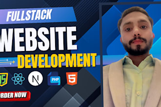 do website development as full stack web developer, front end, backend d