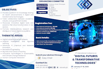 design conference, educational brochures and presentations