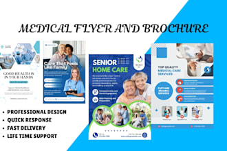 design urgent flyer, medical, health, clinic, real estate flyer, brochure