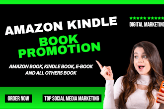 do advertising amazon book promotion, kindle book and ebook marketing