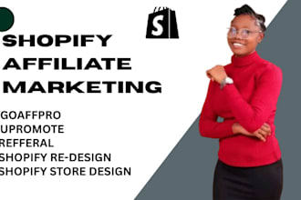 design shopify store affiliate marketing goaffpro uppromote