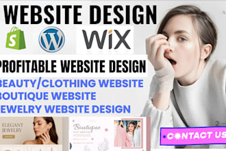 design high converting and profitable fashion boutique jewelry shopify website