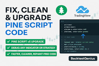 clean, debug, upgrade your tradingview pine script code