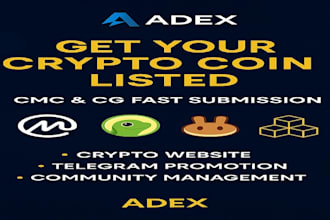 submit and get your coin or token listed on the top popular platforms