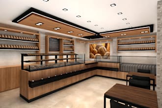 design 3d executive bar,conference hall,swim pool,gym,mini mart,bakery,niht spot